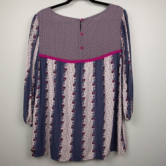 Matilda Jane A Quick Getaway floral tunic top-L - Picture 5 of 5
